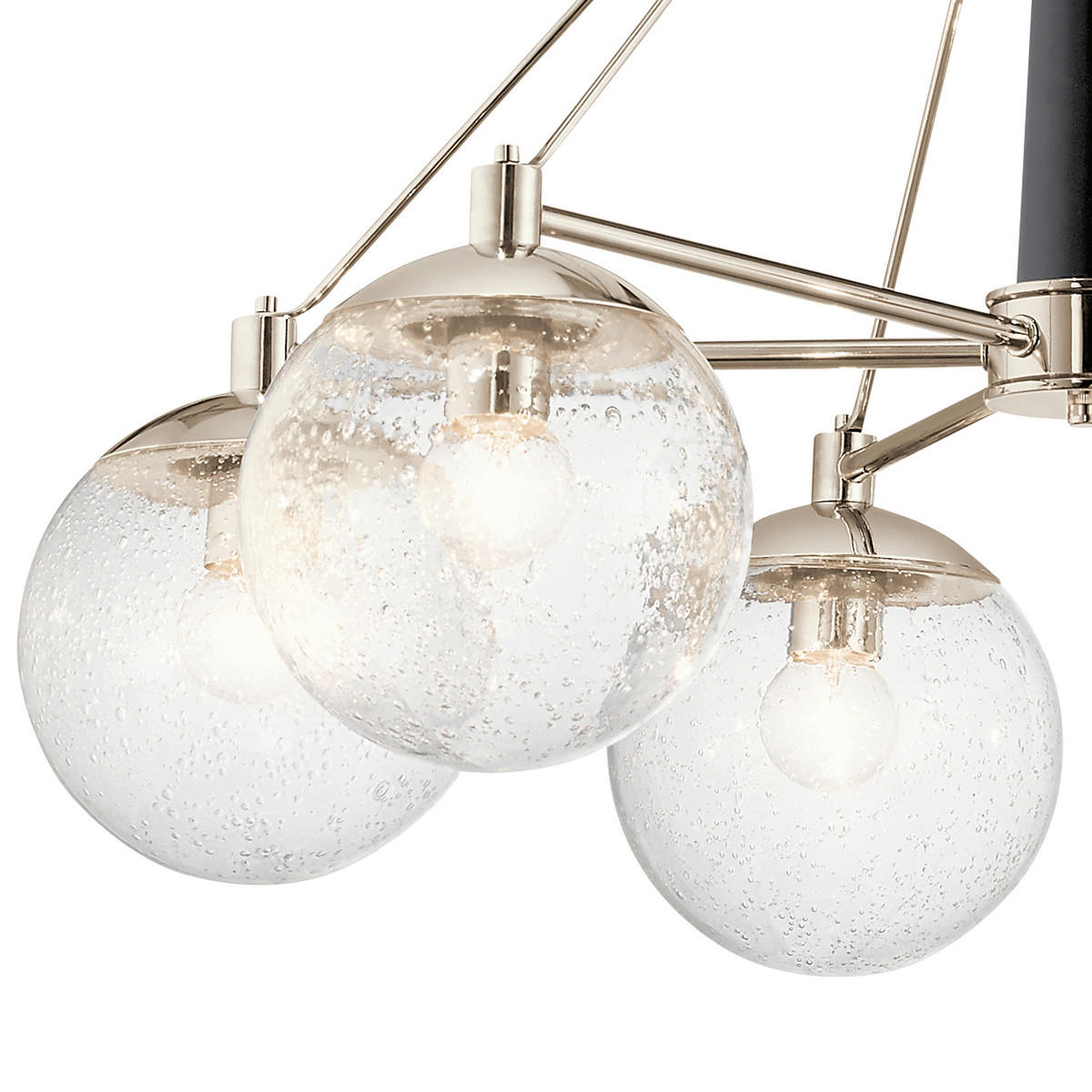 KRONLEUCHTER 87.6/76.8 cm    - Nickelfarben, Konventionell, Glas/Metall (87.6/76.8cm) - Elstead Lighting
