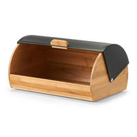 BROTKASTEN - Schwarz, Basics, Holz/Metall (39/27/19cm) - Zeller Present