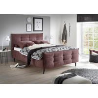 KÁRPITOZOTT ÁGY 140/200 cm  padlizsán  - padlizsán, Basics, faalapú anyag/textil (140/200cm) - MID.YOU