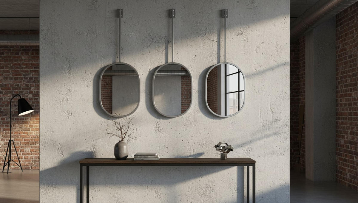 WANDSPIEGEL 25,5/76/4 cm    in oval  - Chromfarben, Trend, Glas/Metall (25,5/76/4cm)