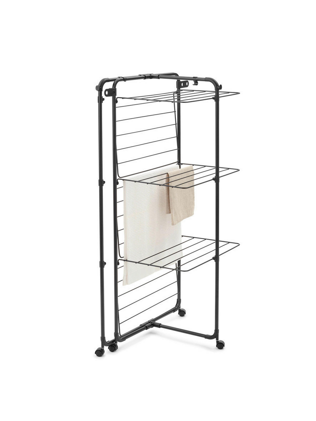 VERTIKALNA SUŠILICA ZA VEŠ - crna, Osnovno, metal (76,2/73,7/125,6cm) - Brabantia