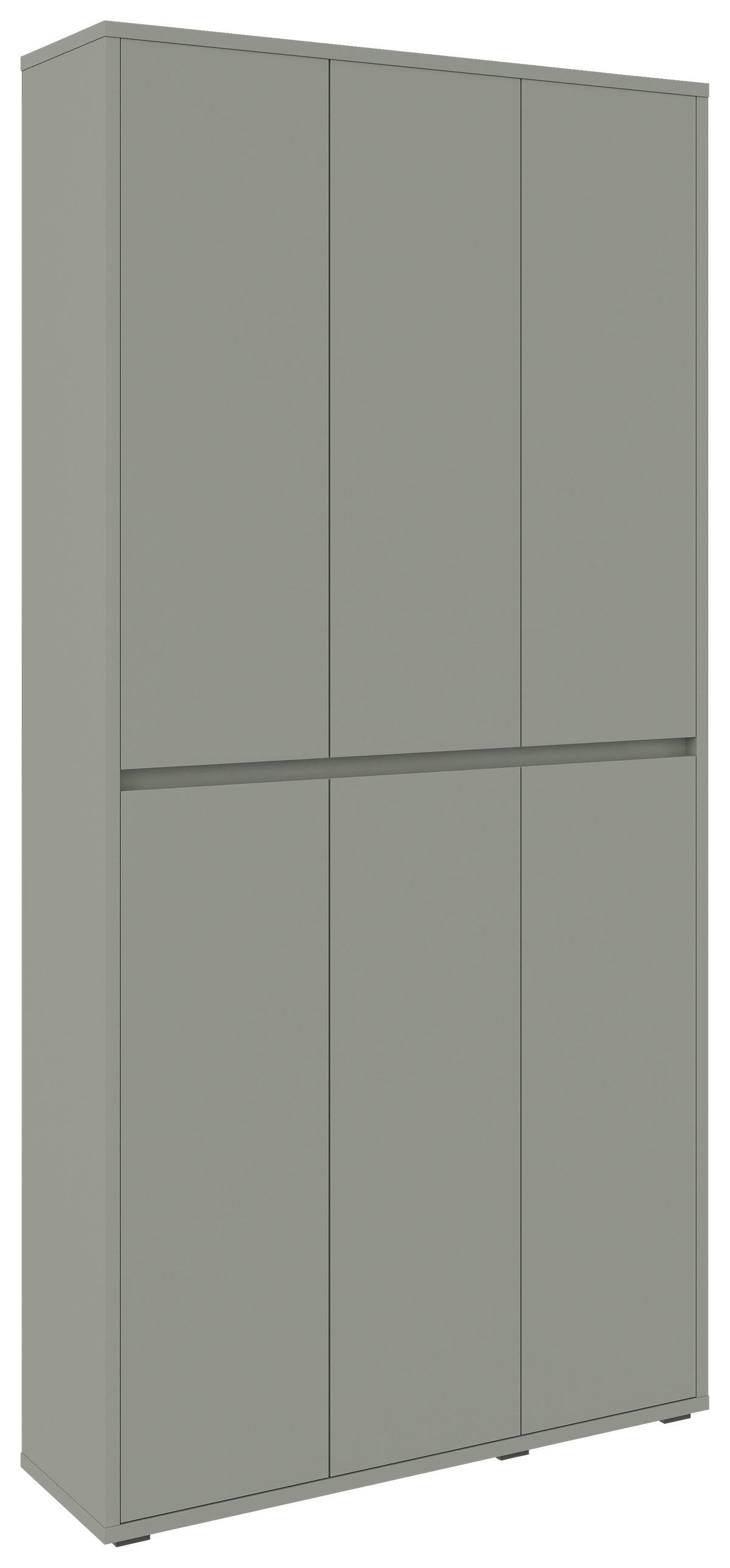 OMARA ZA ČEVLJE zelena - zelena/antracit, Design, umetna masa/leseni material (100/210/34cm) - Xora