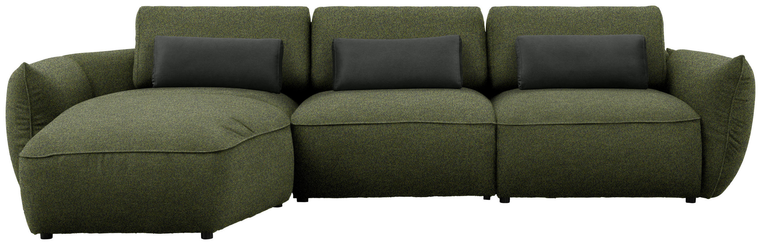 ECKSOFA  in Chenille Waldgrün  190/340 cm  - Waldgrün/Dunkelgrün, Design, Kunststoff/Textil (190/340cm) - Belluti