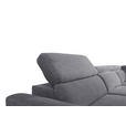 ECKSOFA Dunkelgrau Velours  - Dunkelgrau/Schwarz, KONVENTIONELL, Textil/Metall (255/217cm) - Carryhome