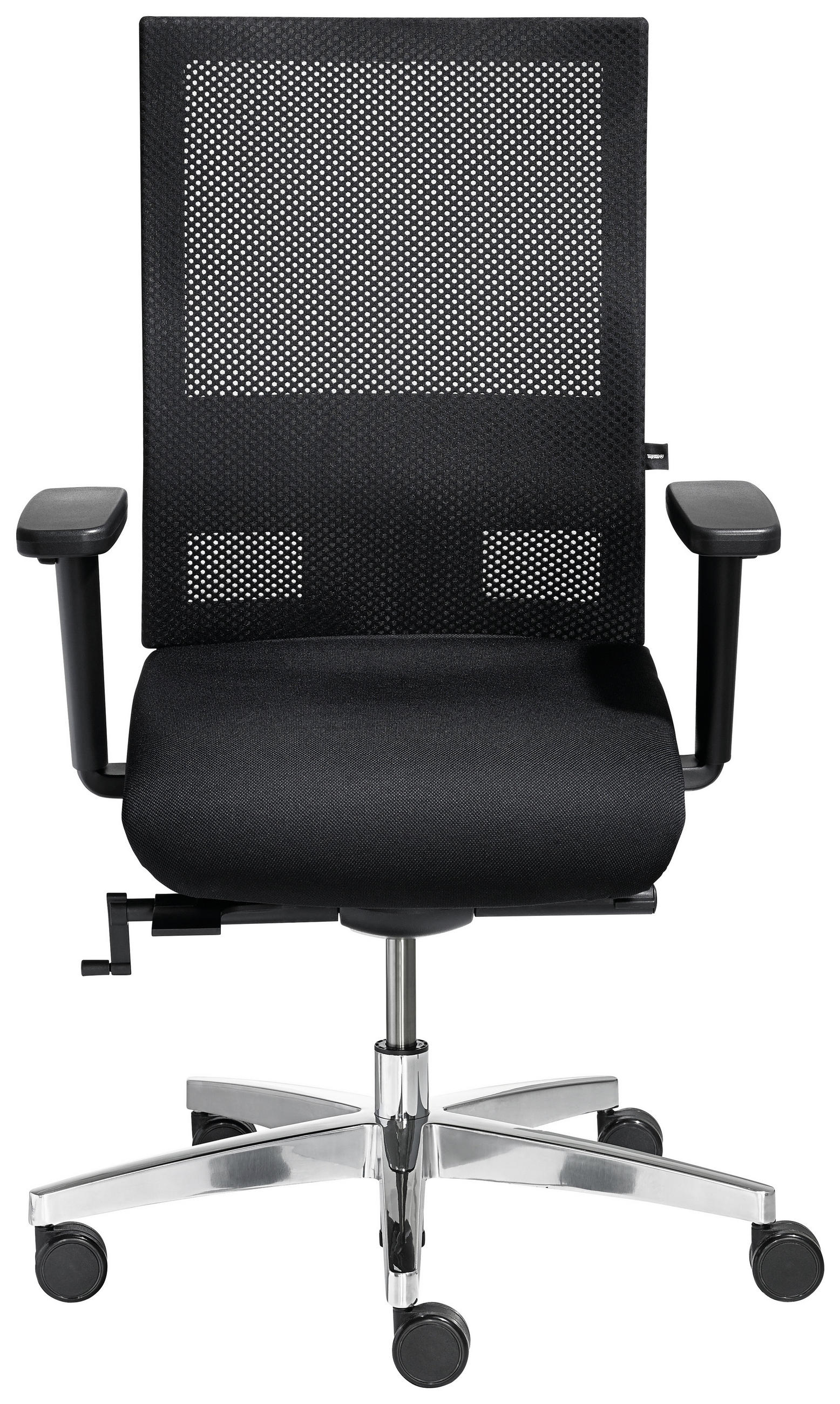 DREHSTUHL  in Webstoff Schwarz, Alufarben  - Schwarz/Alufarben, Basics, Kunststoff/Textil (70/101-113/48cm) - Topstar