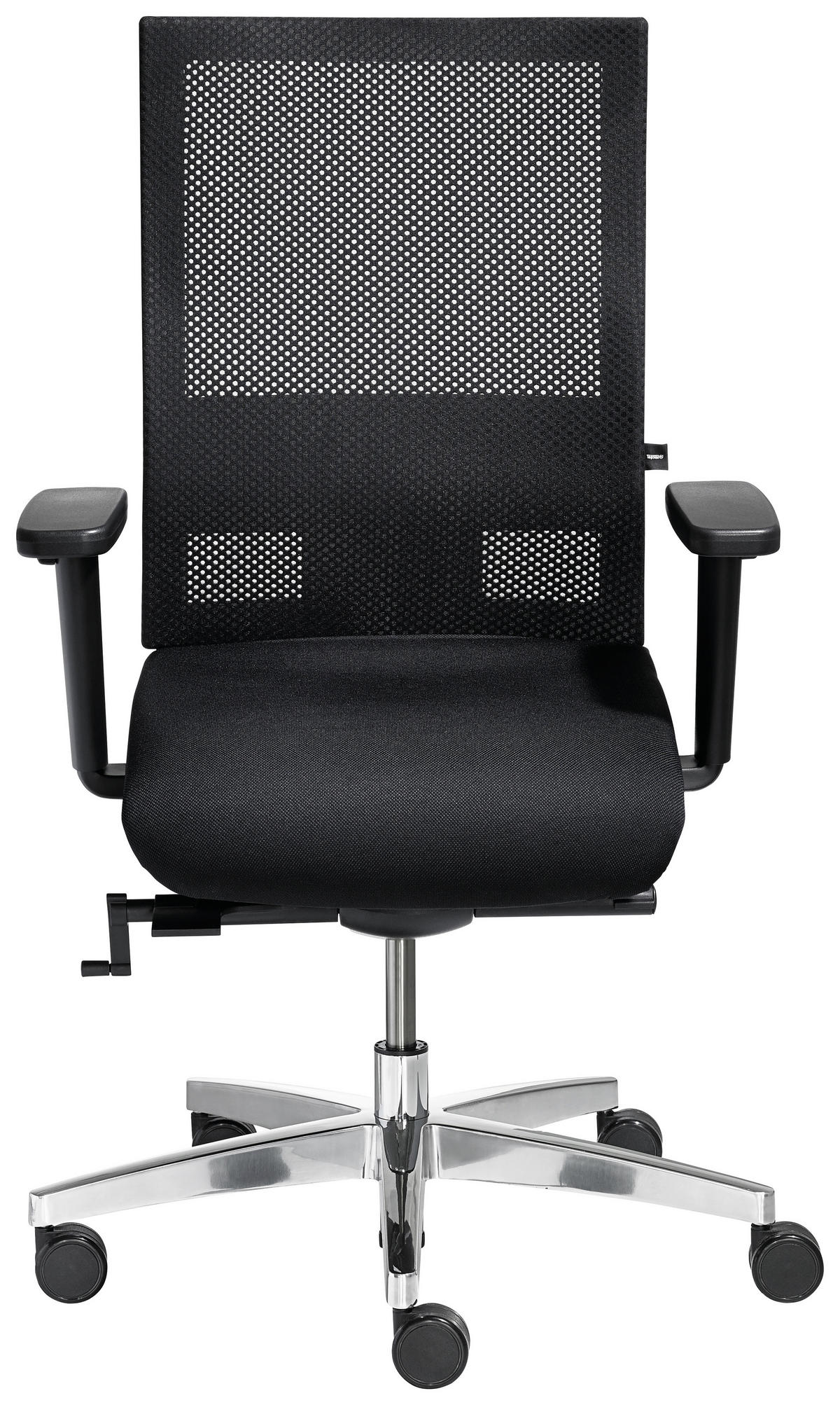 DREHSTUHL Webstoff Schwarz, Alufarben  - Schwarz/Alufarben, Design, Kunststoff/Textil (70/101-113/48cm) - Topstar