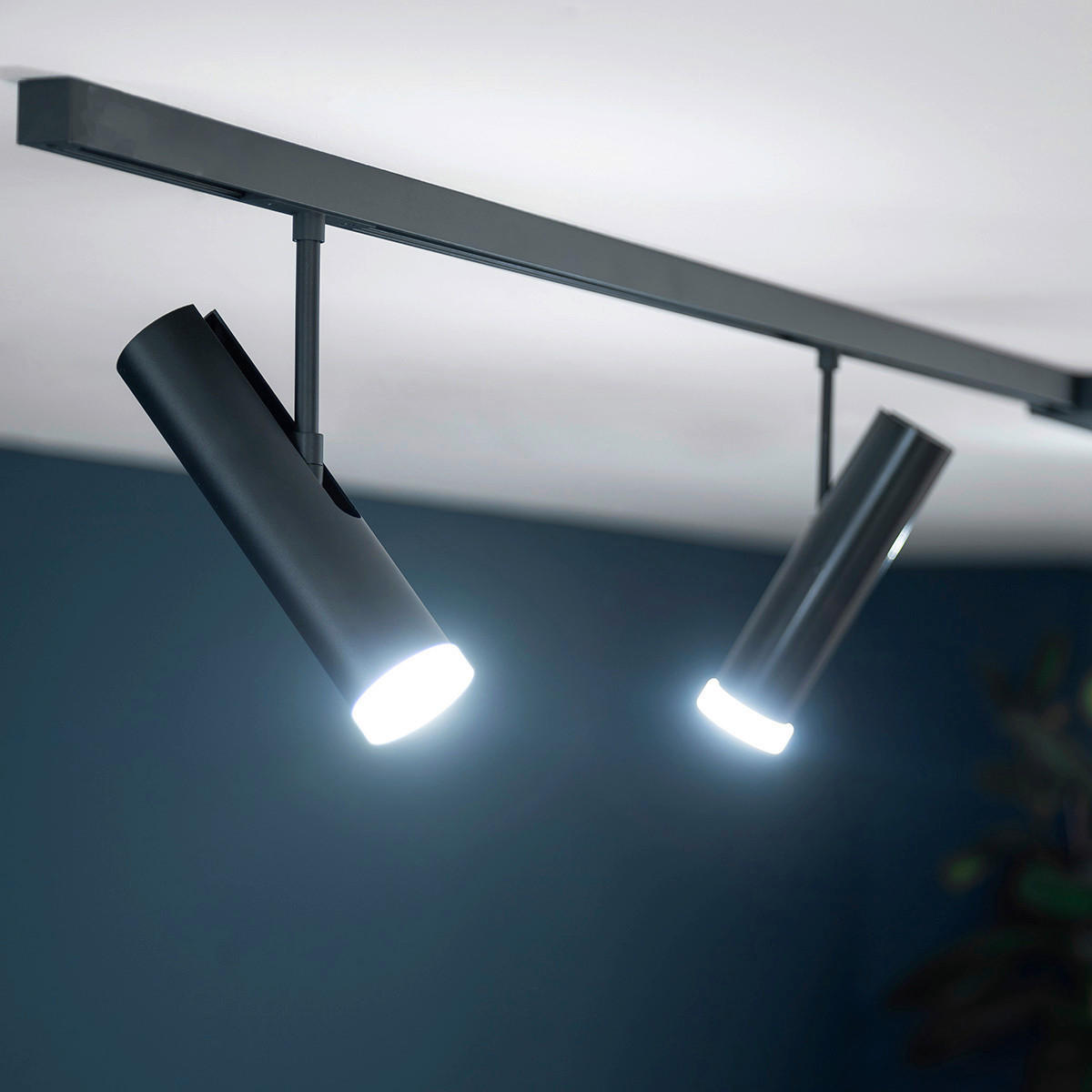 Schienensystem-Set Lina 300/4,5/25 cm  - Schwarz, Design, Metall (300/4,5/25cm) - Schöner Wohnen