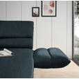 ECKSOFA  in Flachgewebe Petrol  279-327/176-217 cm  - Petrol/Schwarz, Design, Textil/Metall (279-327/176-217cm) - Dieter Knoll