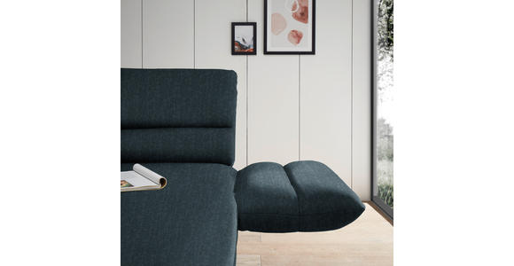 ECKSOFA  in Flachgewebe Petrol  279-327/176-217 cm  - Petrol/Schwarz, Design, Textil/Metall (279-327/176-217cm) - Dieter Knoll