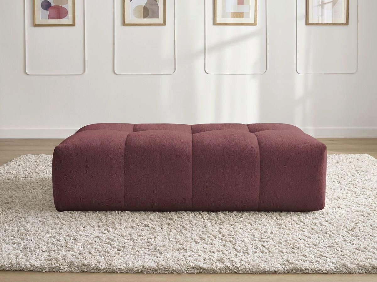 HOCKER EVEREST Flachgewebe Rot  - Rot/Schwarz, MODERN, Kunststoff/Textil (166/100/40cm)