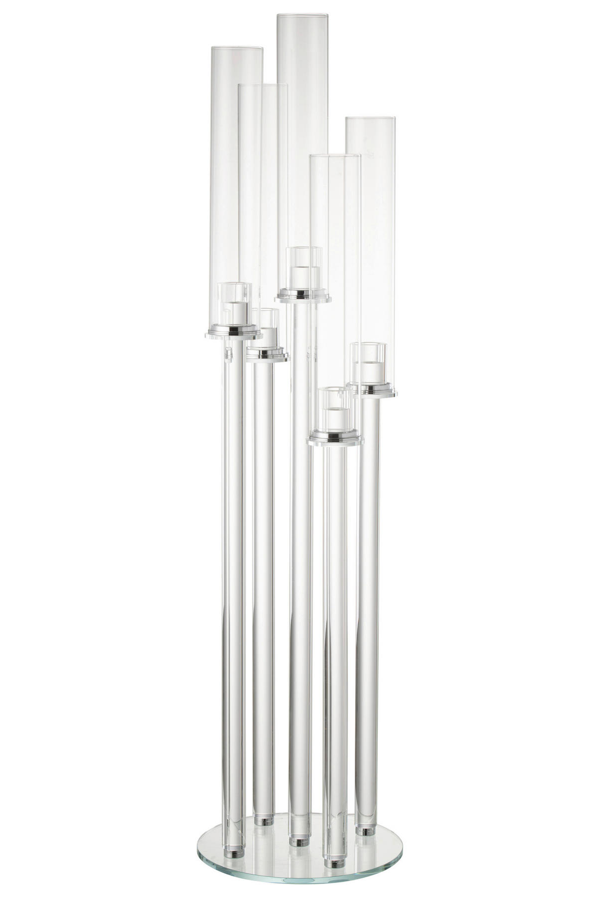 KERZENSTÄNDER - Transparent, Basics, Glas (25/25/100cm) - Ambia Home