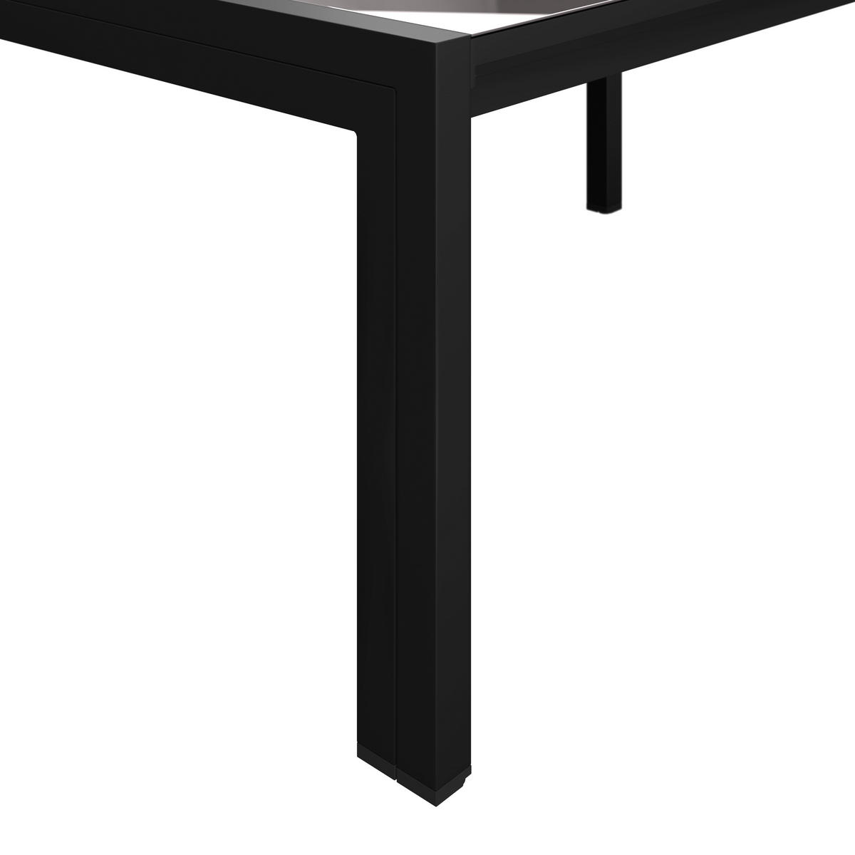 AUSZIEHTISCH in Metall, Glas  - Dunkelgrau/Anthrazit, MODERN, Glas/Metall (150-285/69/90cm) - Ambia Garden