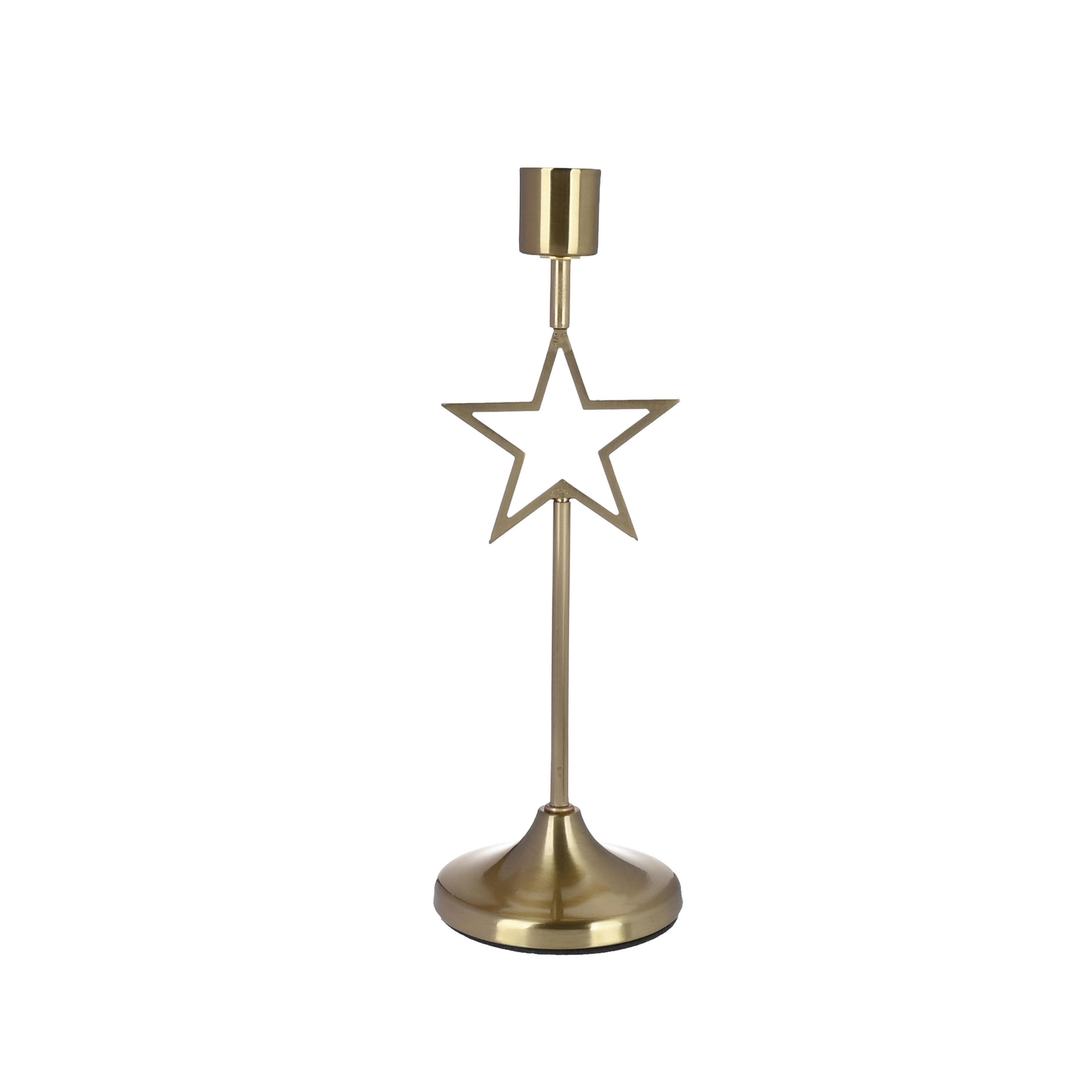 KERZENHALTER - Goldfarben, LIFESTYLE, Metall (7,2/22cm) - X-Mas