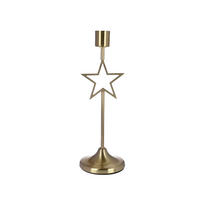 KERZENHALTER - Goldfarben, LIFESTYLE, Metall (7,2/22cm) - X-Mas
