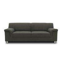 3-SITZER-SOFA in Webstoff Schlammfarben  - Chromfarben/Schlammfarben, KONVENTIONELL, Textil/Metall (190/72/80cm) - MID.YOU