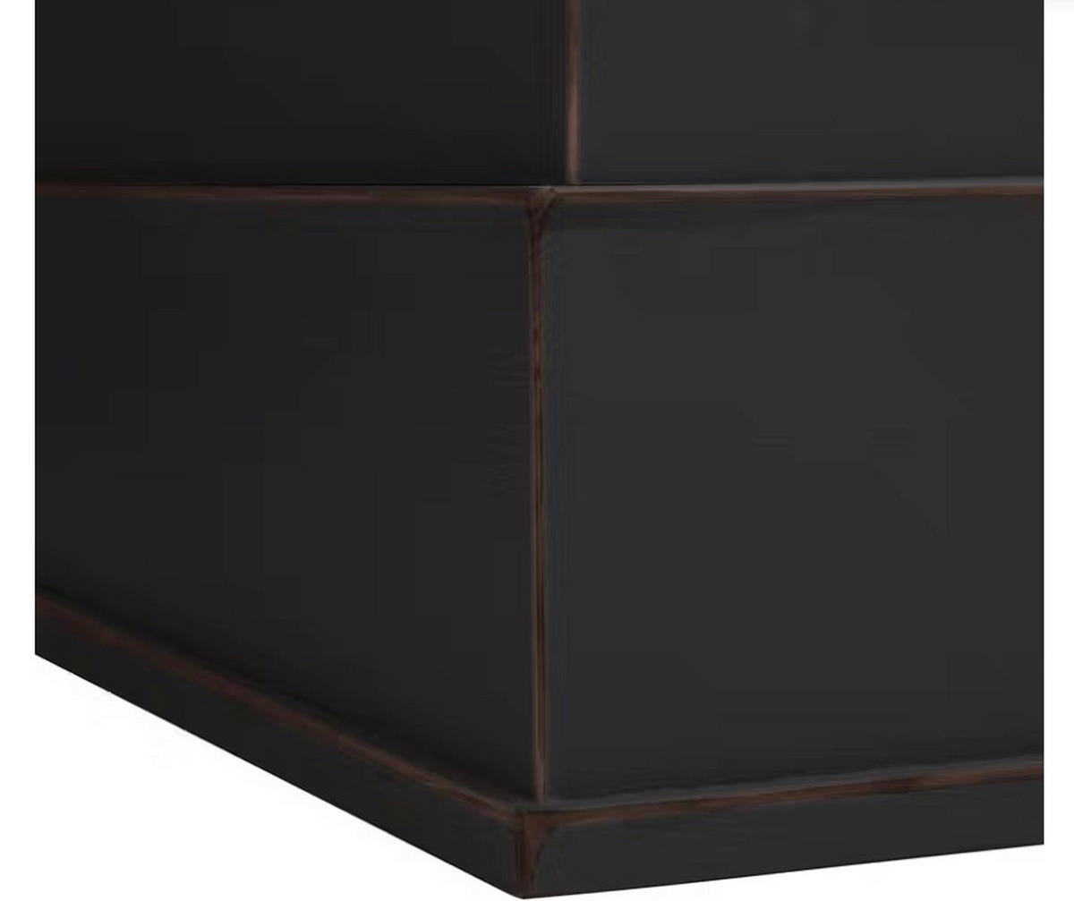 BÜCHERWAND Pinie massiv Schwarz  - Schwarz/Bronzefarben, LIFESTYLE, Holz/Metall (214/238,5/46,5cm) - Livetastic