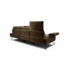 ECKSOFA Cosy Braun Samt  - Schwarz/Braun, Design, Textil/Metall (248-263/193cm) - SENSOO
