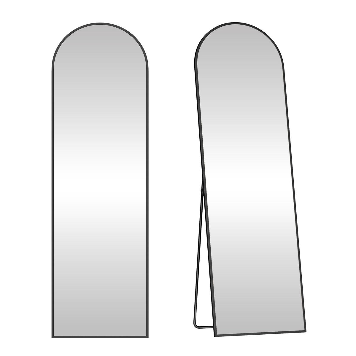 STANDSPIEGEL 40/150/29 cm  - Schwarz, Trend, Glas/Metall (40/150/29cm) - Boxxx