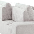 ECKSOFA Creme Flachgewebe  - Creme, Design, Textil/Metall (260/188cm) - Hom`in