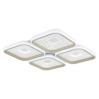 LED-DECKENLEUCHTE 54/54/7,8 cm   - Sandfarben/Klar, Design, Kunststoff/Metall (54/54/7,8cm) - Globo