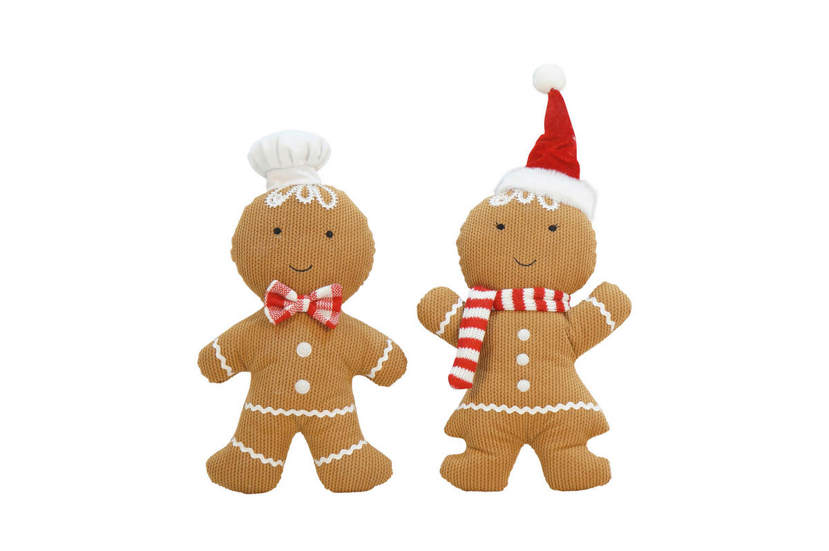 DEKORAČNÍ POLŠTÁŘ  - bílá/světle hnědá, Lifestyle, textil (19/39/6cm) - X-Mas