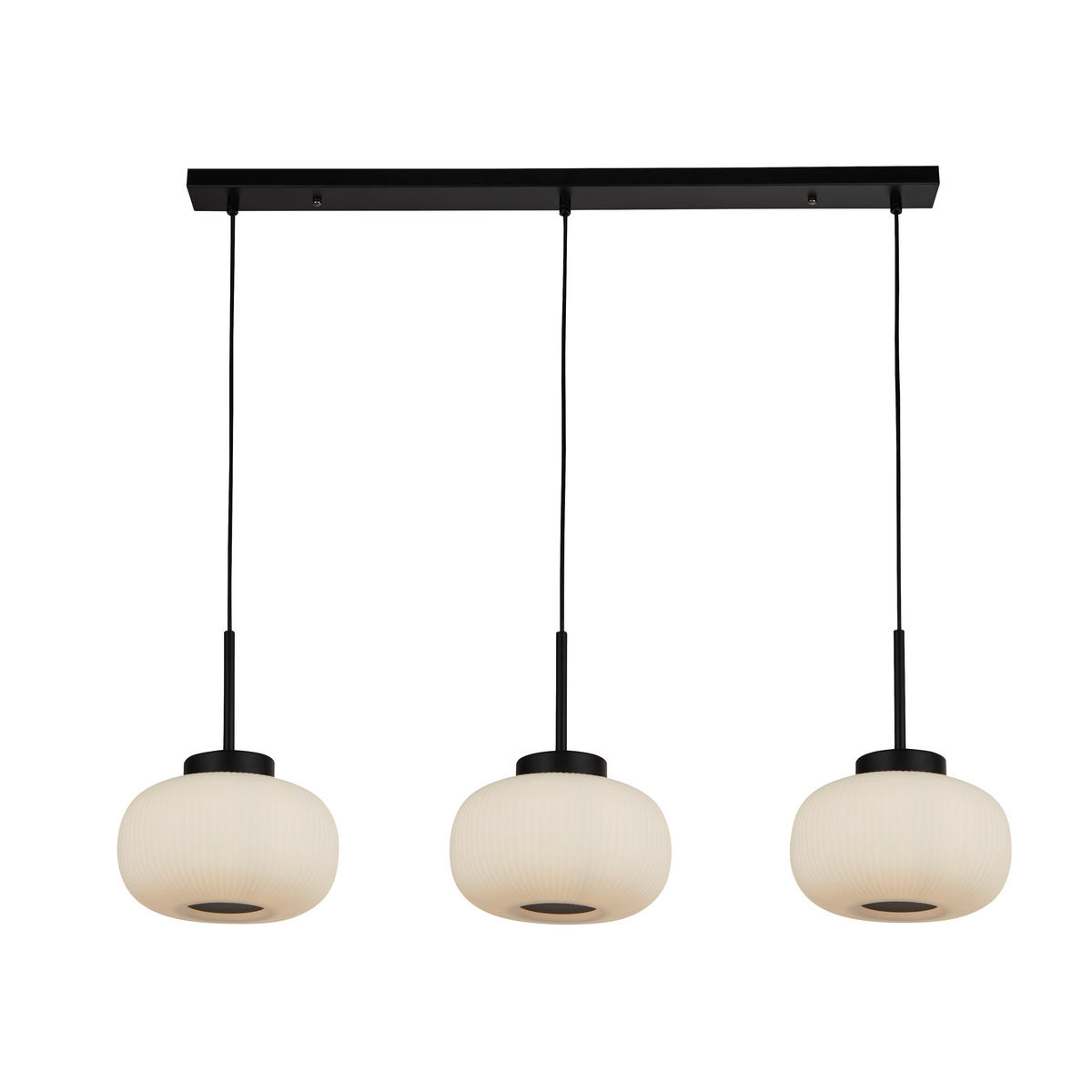 VISEČA SVETILKA  Lumina 104/130/24 cm           E27 - črna/bela, Design, kovina/steklo (104/130/24cm)