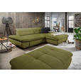 ECKSOFA in Mikrofaser Grün 290/198 cm - Schwarz/Grün, Design, Textil/Metall (290/198cm) - Xora