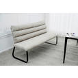 SITZBANK 180/94,5/70 cm Webstoff Taupe  - Taupe/Schwarz, Design, Textil/Metall (180/94,5/70cm) - Novel