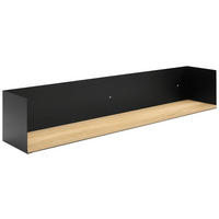 WANDREGAL Tanne furniert Naturfarben, Schwarz  - Schwarz/Naturfarben, Design, Holz/Holzwerkstoff (100/18/18cm) - MID.YOU