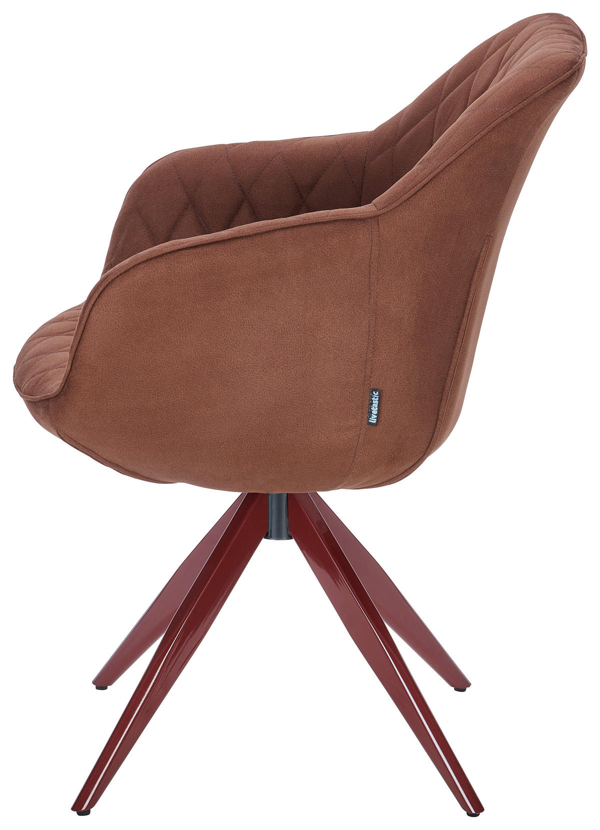 ARMLEHNSTUHL  in Eisen Webstoff  - Braun, MODERN, Textil/Metall (59/84/59cm) - Livetastic