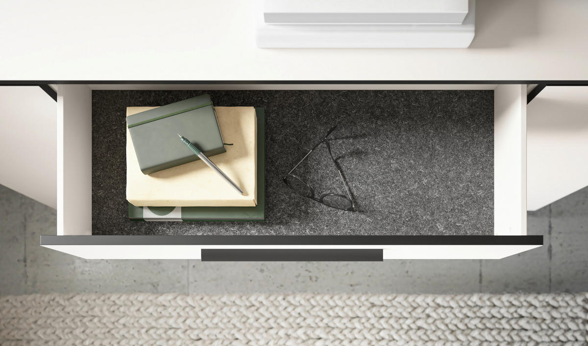 SIDEBOARD Soul  in 180/111/40 cm  - Schwarz/Weiß, MODERN, Holzwerkstoff/Metall (180/111/40cm)