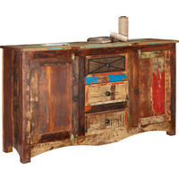 KOMODA, recyklované dřevo, vícebarevná, 150/85/40 cm - vícebarevná/hnědá, Lifestyle, kov/dřevo (150/85/40cm) - Landscape