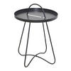BEISTELLTISCH 40/40/57 cm Schwarz rund  - Schwarz, Design, Metall (40/40/57cm) - MID.YOU