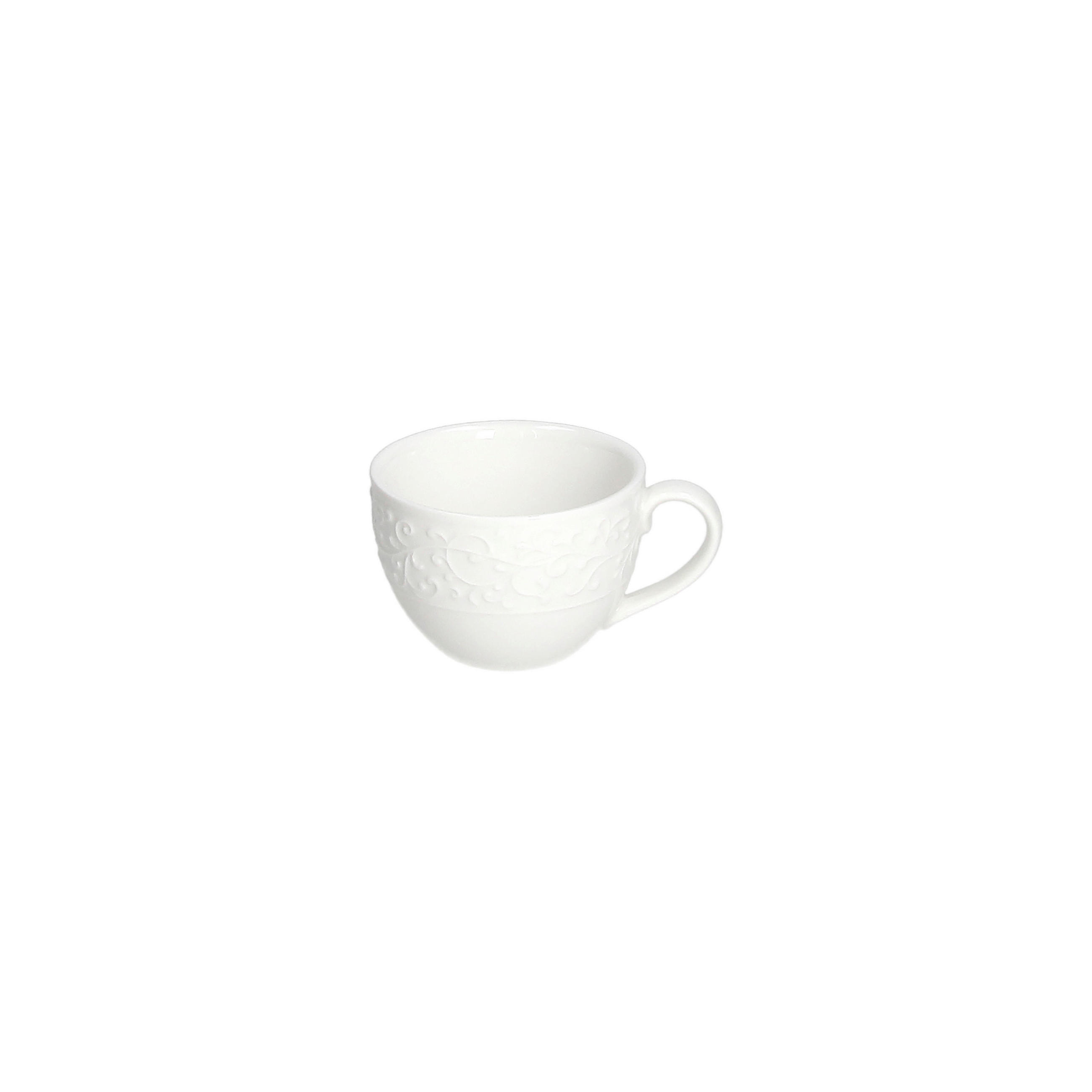 ŠALICA ZA KAVU 90 ml Jasmin Bianco - bijela, Basics, keramika (9/7/5cm) - Tognana
