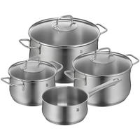 KOCHTOPFSET Brillant 4-teilig  - Edelstahlfarben, Basics, Glas/Metall - WMF