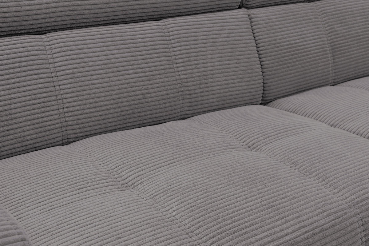 2-SITZER-SOFA TRENTO Mikrofaser Grau  - Dunkelgrau/Schwarz, MODERN, Textil/Metall (208/79/104cm) - MID.YOU