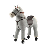 HOUPACÍ KŮŇ - šedá, Trend, kov/textil (74/45/74cm) - My Baby Lou