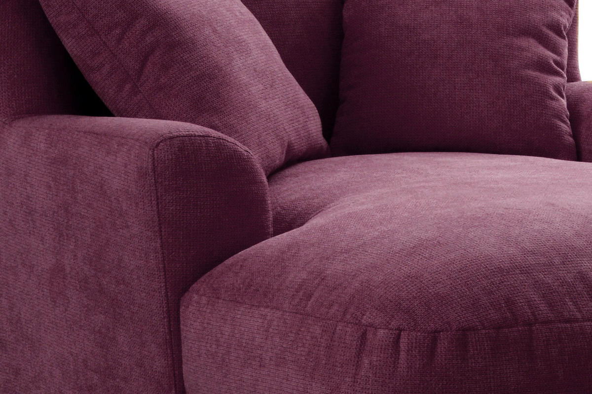 XXL-SESSEL - Dunkelbraun/Dunkelrot, MODERN, Holzwerkstoff/Textil (109/104/145cm) - Sit & More
