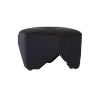 HOCKER Flachgewebe Schwarz  - Schwarz, LIFESTYLE, Kunststoff/Textil (75/44/75cm) - Landscape