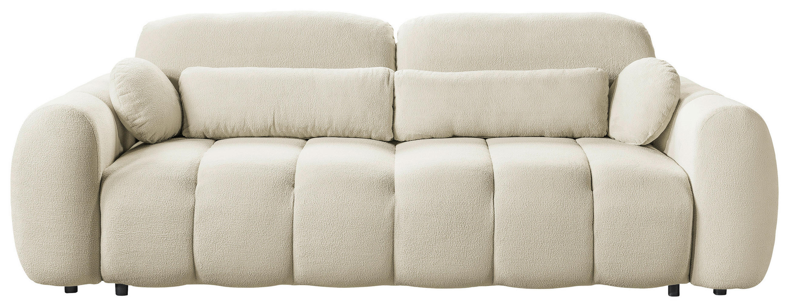 SCHLAFSOFA  mit Webstoff Greige  - Greige/Schwarz, KONVENTIONELL, Kunststoff/Textil (262/93/117cm) - Carryhome