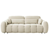 SCHLAFSOFA  mit Webstoff Greige  - Greige/Schwarz, KONVENTIONELL, Kunststoff/Textil (262/93/117cm) - Carryhome