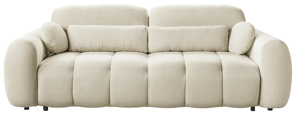 SCHLAFSOFA  mit Webstoff Greige  - Greige/Schwarz, KONVENTIONELL, Kunststoff/Textil (262/93/117cm) - Carryhome