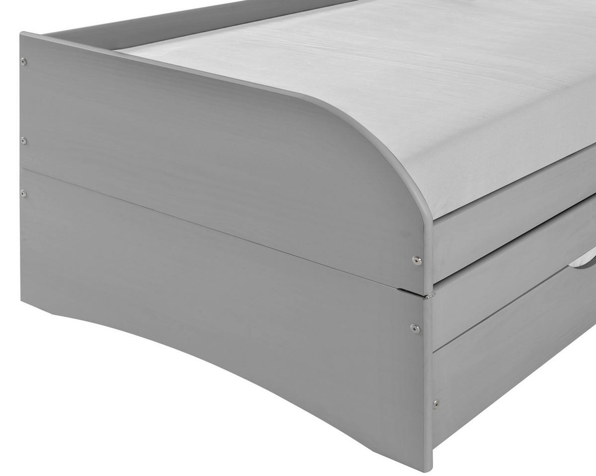 AUSZIEHBETT 90/200 cm  in Grau  - Naturfarben/Grau, Basics, Holz/Kunststoff (90/200cm) - MID.YOU
