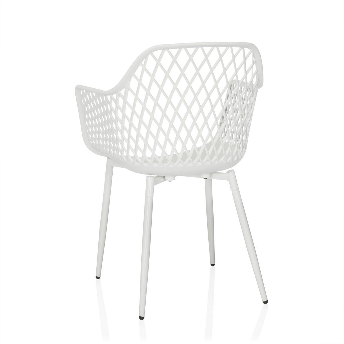 GARTENSTUHL Weiß  - Weiß, MODERN, Kunststoff/Metall (56/81/50cm) - MID.YOU