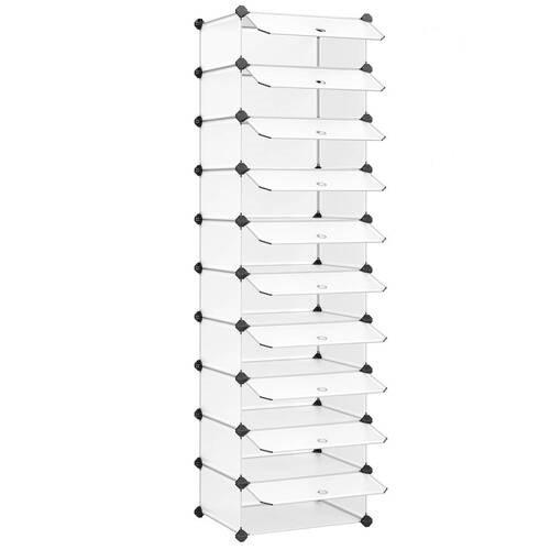Boxxx Schuhregal Songmics Weiß 43x173x31 cm