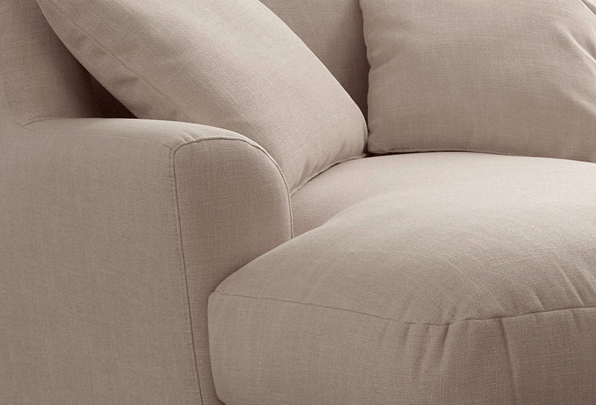 XXL-SESSEL in Beige  - Beige/Dunkelbraun, Modern, Holzwerkstoff/Textil (109/104/145cm) - Sit & More