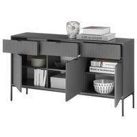 SIDEBOARD  in 153/84/39 cm  - Grau, Basics, Holzwerkstoff/Kunststoff (153/84/39cm) - Xora