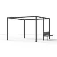 GARTENBANK 150/100/50 cm  Aluminium  - Anthrazit, Basics, Metall (150/100/50cm) - Siena Garden