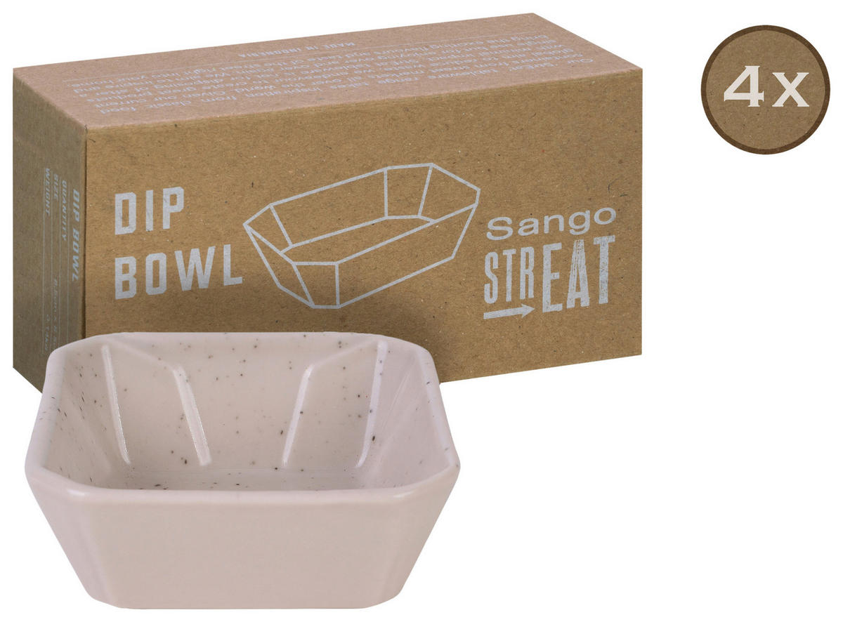 DIPSCHALENSET Keramik Steinzeug  - Creme, Basics, Keramik (8,5/8,5cm) - Creatable