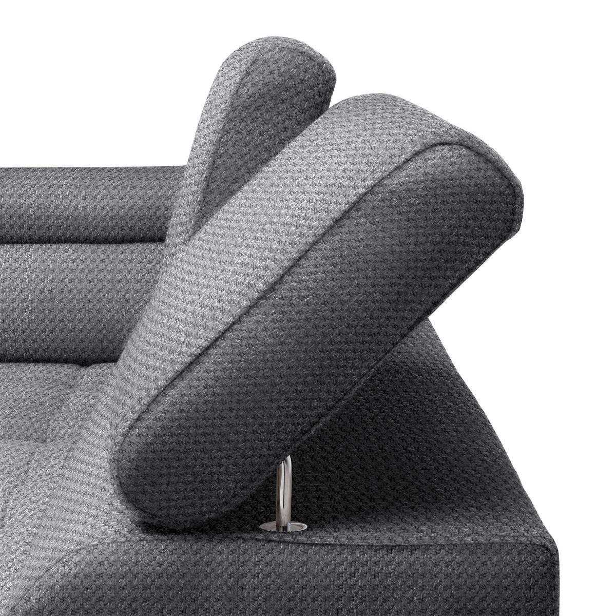 HÖRNSOFFA i chenille, vävt tyg blågrå  - blågrå/svart, Modern, textil/plast (106/283cm) - MID.YOU